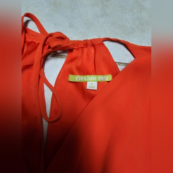 Gianni bini red orange jumpsuit large - Picture 3 of 6
